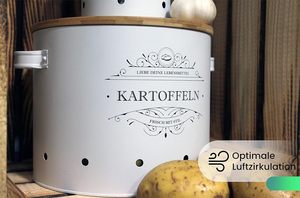 Récipient de stockage Lot de 3 avec couvercle en bambou de haute qualité <span class=keywords><strong>Pot</strong></span> à pommes de terre <span class=keywords><strong>oignon</strong></span> ail pour élégant <span class=keywords><strong>oignon</strong></span> longue durée de conservation - Product Image 3