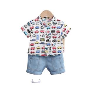 Ensemble polo et pantalon à manches courtes imprimé dessin animé, style boutique, vente en gros Chine - Product Image 1