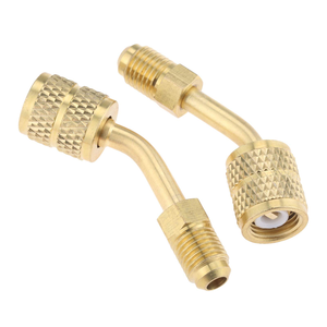 Adaptateur R410A en laiton stable pour système <span class=keywords><strong>de</strong></span> <span class=keywords><strong>climatisation</strong></span> mini-split, HAVC et <span class=keywords><strong>service</strong></span> <span class=keywords><strong>de</strong></span> réfrigération avec 45 degrés - Product Image 2