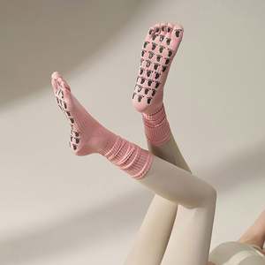Custom logo Women Silicone Yoga <b>Socks</b> Wholesale Cotton Factory Price Double-layer <b>Grip</b> Pilates - Product Image 1