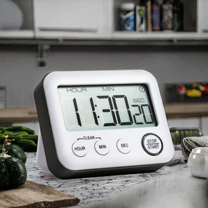 שעון שעון מעורר חשמלי מיני דיגיטלי גדול <span class=keywords><strong>lcd</strong></span> אור שקט רוטט לספור מגנט שעון לילדים מחקר - Product Image 2