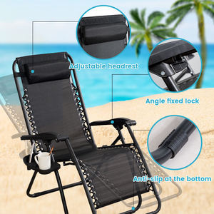 Chaise longue pliante de camping en plein air, portable, durable, imperméable, écologique, en acier inoxydable, zéro gravité, pour bronzer sur la <span class=keywords><strong>plage</strong></span> - Product Image 6