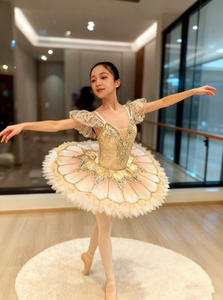 Kostum Pertunjukan Balet Profesional Anak-anak Swan Lake TUTU Rok Mengembang Bahan Kain Kasa Sleeping Beauty Sutra/Katun untuk Panggung - Product Image 4