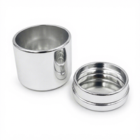 Boîte à thé en aluminium argenté de qualité alimentaire personnalisée, boîte à thé matcha, boîte à café, conteneur pour l'emballage de poudre de cacao