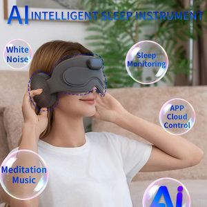 หน้ากากปิดตาอัจฉริยะ AI Bluetooth สำหรับการนอนหลับและการทำสมาธิ สีดำ เทคโนโลยีปิดกั้นแสง ปิดตาพกพาสะดวก อุปกรณ์ดูแลดวงตาเพื่อการผ่อนคลาย - Product Image 2
