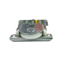 Ensemble de roulettes pour porte coulissante de placard, boîtier en alliage d'aluminium, roue en nylon, quincaillerie de remplacement pour meubles