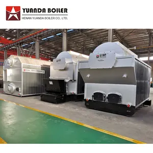 Yuanda 1 to 20 ton coal biomass pellet wood chips fired steam boiler for Feed pellet making machine