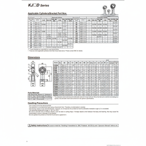 SMC Pneumatics KJ22D Soporte de extremo de varilla Piezas neumáticas de extremo de varilla de pistón - Product Image 1