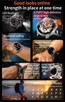 Montre connectée pour homme IW07, nouvelle montre connectée HD de 1,7 pouce avec batterie de 1000 mAh, lampe de poche, plus de 110 modes sportifs, moniteur de sommeil, compatible avec Android IOS ODM