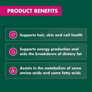 Tabletas de Biotina y Proteína de Marca Privada de Alta Calidad, Favorecen la Salud de la Piel y el Cabello, Ayudan al Metabolismo de Aminoácidos y Ácidos Grasos - Product Image 3