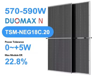 Módulo Solar TSM-590NEG18C.20 de 585 Vatios 590w Plateado/Blanco Tipo N TOPCon Paneles Bifaciales de Vidrio - Product Image 1
