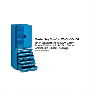 Fami Master Key Comfort C0-Eh=36x36 <b>Drawer</b> Cabinet 7 <b>Drawers</b> 714x751x2000mm Gentian Blue Ral5010 <b>Tool</b> Storage - Product Image 2
