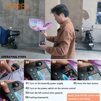 TOPREX Jouet volant bionique LED, drone papillon télécommandé à lumière stable pour la décoration de mariages, festivals, fêtes et événements