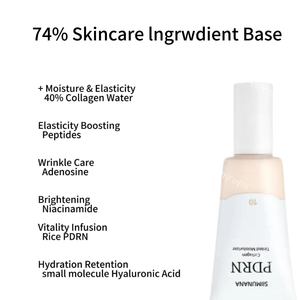 Humectante con Color PDRN Collagen, 10 Tonos, 74% Base para el Cuidado de la Piel, Base de Maquillaje con Brillo Natural Fresco de 24 Horas - Product Image 2