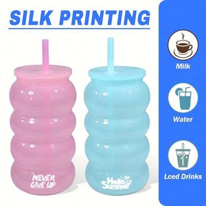 Vaso de Plástico Acrílico Libby de 16oz al por Mayor para Cerveza, Refrescos y Jugos, con Tapa de PP y Popote, en Varios Colores - Product Image 4