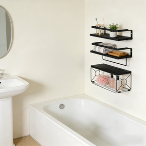 Estantes Flotantes de Madera para Pared, Decoración para Cocina, Dormitorio, Lavandería, Sala de Estar, <span class=keywords><strong>Baño</strong></span>, Almacenamiento <span class=keywords><strong>Colgante</strong></span> - Product Image 6