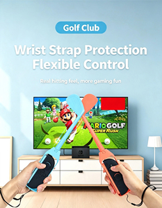 ด้ามจับคอนโทรลเลอร์รูปไม้กอล์ฟสำหรับ Nintendo Switch 2 อุปกรณ์เสริมสำหรับเกมกีฬา อุปกรณ์เสริมสำหรับ <span class=keywords><strong>Mario</strong></span> Golf-<span class=keywords><strong>Super</strong></span> Rush ชุด 2 ชิ้น - Product Image 1
