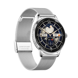 Nouvelle montre connectée classique AMOLED HK38 pour femmes, écran de 1,19 pouce, décoration en diamant, corps fin, couleur or argent, montre connectée - Product Image 3