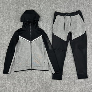 Vêtements de tous les jours Zipper Survêtement Hommes Casual Mode Outfit Élégant Confortable Sportswear Deux Pièces Formation Costume - Product Image 1