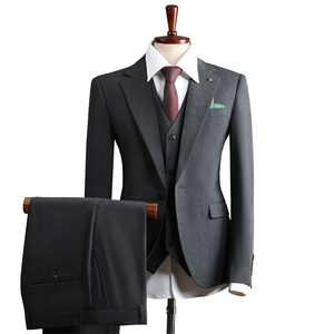 Costume de <span class=keywords><strong>mariage</strong></span> et d'affaires pour homme, 2 pièces, sur mesure, coupe ajustée, simple boutonnage, infroissable, 260g, viscose/polyester - Product Image 1