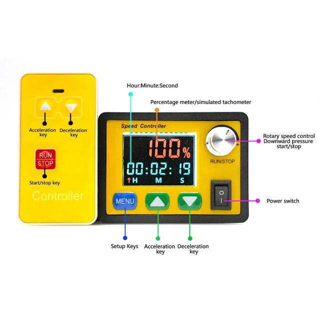 DC6-55V 30A PWM Speed Controller Wireless Remote Control Brushed Motor Governor Intelligent Digital Tachometer Timing Controller BOM PCB PCBA SMT