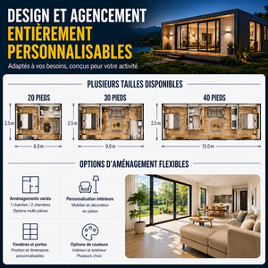 Casa <span class=keywords><strong>Prefabricada</strong></span> Modular de Lujo con Espejo de Cristal, Casa Móvil Pequeña <span class=keywords><strong>Prefabricada</strong></span> para Proyectos de Campamentos, Apartamentos y Hoteles - Product Image 5