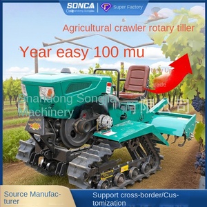 YSLANDSCAPE Mini-motoculteur rotatif sur chenilles haute puissance, machine agricole multifonctionnelle autoportée à double usage pour la gestion des champs - Product Image 5