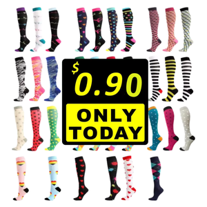 Vente en gros 15-20mmHG Chaussettes de compression pour hommes et femmes Chaussettes de course amusantes 20-30mmHG Bas de Noël variqueux - Product Image 1