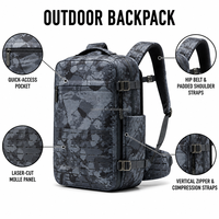 Sac à dos tactique personnalisé pour la chasse en plein air, coutures renforcées, résistant à l'eau, MOLLE, jungle, désert, survie, camping, léger