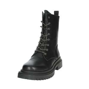 Botas de tobillo para mujer D'Essai, estilo combate, color negro, con cordones, botas de moda. - Product Image 6