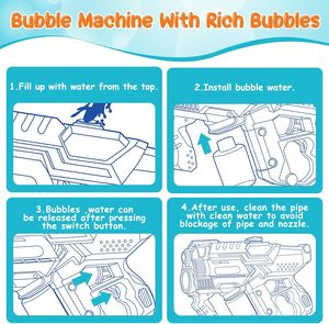 Pistola de Agua y Burbujas 2 en <span class=keywords><strong>1</strong></span>, Juguete Divertido de Verano <span class=keywords><strong>para</strong></span> Niños, Doble Función de Burbujas y Agua <span class=keywords><strong>para</strong></span> Actividades al Aire Libre - Product Image 4