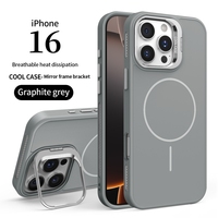 Coque arrière antichoc en TPU couleur unie avec support d'appareil photo pour 16promax 15 14 13 12 11 10 9 8 7 6 5 4 3 2 1