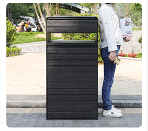 Boîte aux lettres postale extérieure personnalisée avec PS, cour en bois, boîte aux lettres pour journaux d'extérieur, boîte de dépôt de colis de grande capacité pour appartement - Product Image 4