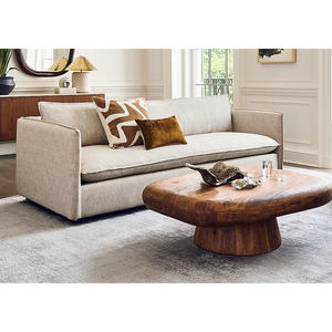 Sofá de Diseño Italiano con Tapicería y Estructura de Madera Resistente, Muebles de Sala de Estar de Estilo Moderno y Sencillo para el Hogar - Product Image 1