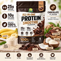 Poudre de Smoothie Protéiné Tout-en-un Saveur Baies et Crème, Complément Alimentaire Riche en Protéines, Marque Privée OEM