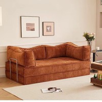 Sofá Cama Moderno de Franela, Compresible, Desmontable y Lavable para Sala de Estar, Apartamentos Pequeños y Alquileres, Tamaños Individual/Doble