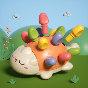 Juguetes de Rompecabezas de Erizo para Educación Temprana, Juguetes Montessori para Niños, Aprendizaje de Colores y Números, Habilidades Motoras Finas, Juguetes Sensoriales para Niños - Product Image 1