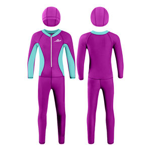 Детский купальный костюм унисекс с молнией спереди и длинным рукавом - Product Image 3