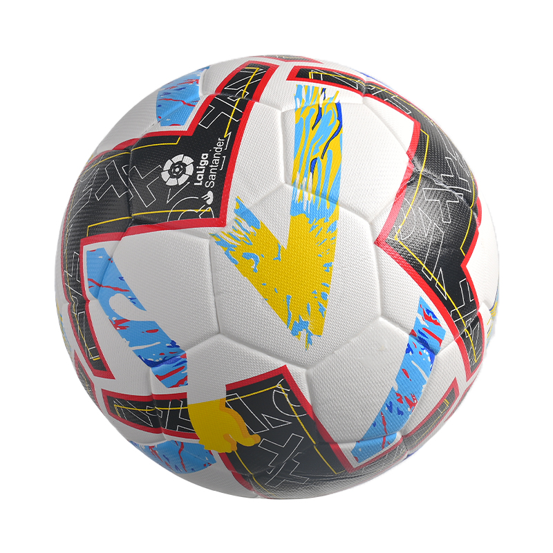 Balón de fútbol negro y rosa Diseño personalizado cosido a máquina