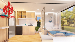 Container Abitativo in Acciaio da 40 Piedi Più Popolare, Certificato CE, Design Moderno per <span class=keywords><strong>Casa</strong></span>, Ufficio, Hotel, Villa, Centro Commerciale - Product Image 6