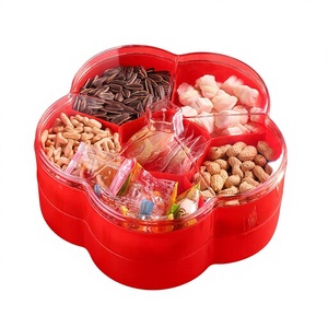 Plato <span class=keywords><strong>de</strong></span> Frutas Transparente <span class=keywords><strong>de</strong></span> Doble Capa con Diseño Minimalista en Forma <span class=keywords><strong>de</strong></span> Flor para Bodas y Año Nuevo, Caja <span class=keywords><strong>de</strong></span> Dulces para el Hogar, para Nueces, Semillas <span class=keywords><strong>de</strong></span> Melón - Product Image 1
