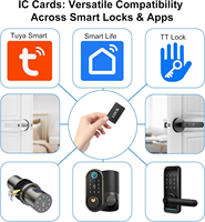 AGSHOME Cartes IC-Porte-clés RFID pour serrures intelligentes 13.56MHz Matériau PVC EPOXY Portée 3-10cm Compatible Tuya TTLock Smart Systems