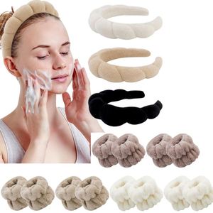 Ensemble de bandeaux en peluche doux en forme de nuage, mignons, pour le lavage du visage, le spa, le maquillage, accessoires de soin faits à la main, cadeau pour femmes - Product Image 6