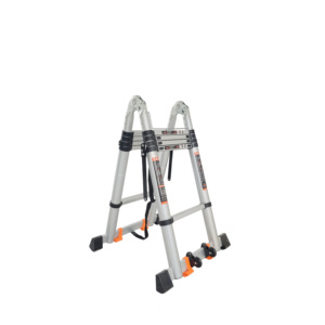 Échelle télescopique extensible pliante en aluminium double face moderne pour l'extérieur - Product Image 2