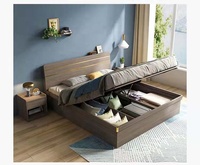 Strong Oak King Timber Queen Pine Set Full Size Platform Wood Bed Frame With Storage Double