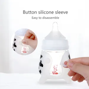 USSE Customized Closer To Nature Soft Feel Silicone Baby Bottle Slow Flow Breast-Like Nipple Baby Feeding Bottle