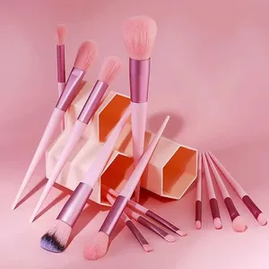 33Pcs Makeup Tools Kit Professional Soft Fluffy Makeup <b>Brush</b> Set Foundation <b>Blush</b> Eyebrow Shadow With Headband Wristband Pink - Product Image 3