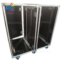 Boîtier de transport coulissant personnalisé Goodcase Dual 24U de haute qualité pour racks 24Ux2