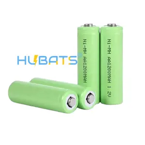 Envío gratis 10 Uds AA NiMH 1200mAh 1,2 V AA botón superior baterías recargables para luces solares AA 1200mAh Nimh Cells