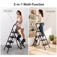Échelle pliante en acier 2 en 1, marchepied domestique, échelle à 4 marches, 150 kg, pour utilisation en appartement